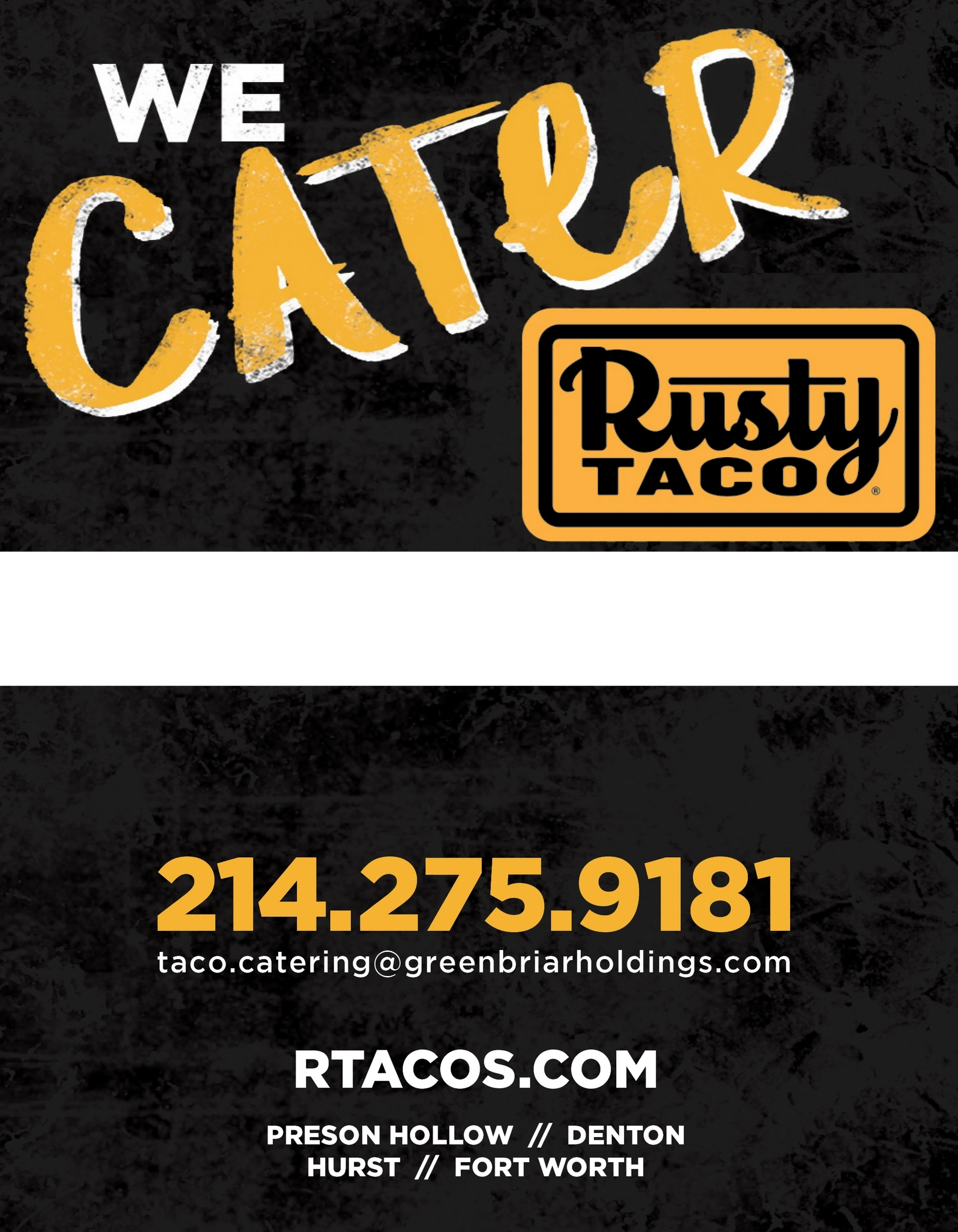 Catering Card
