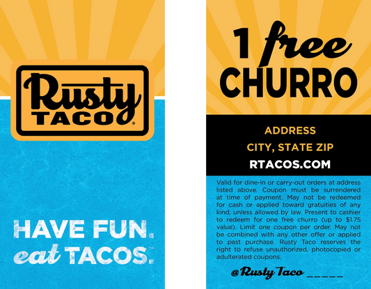 Free Churro Card