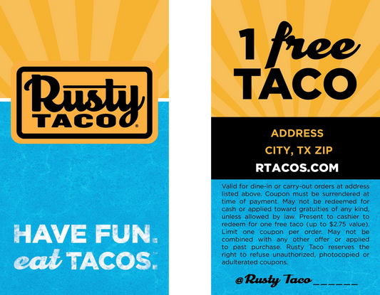 Free Taco Card