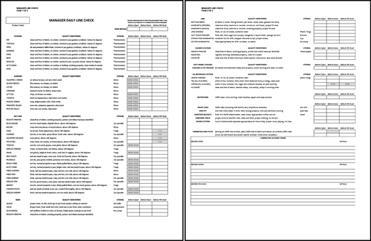 Line Check Form